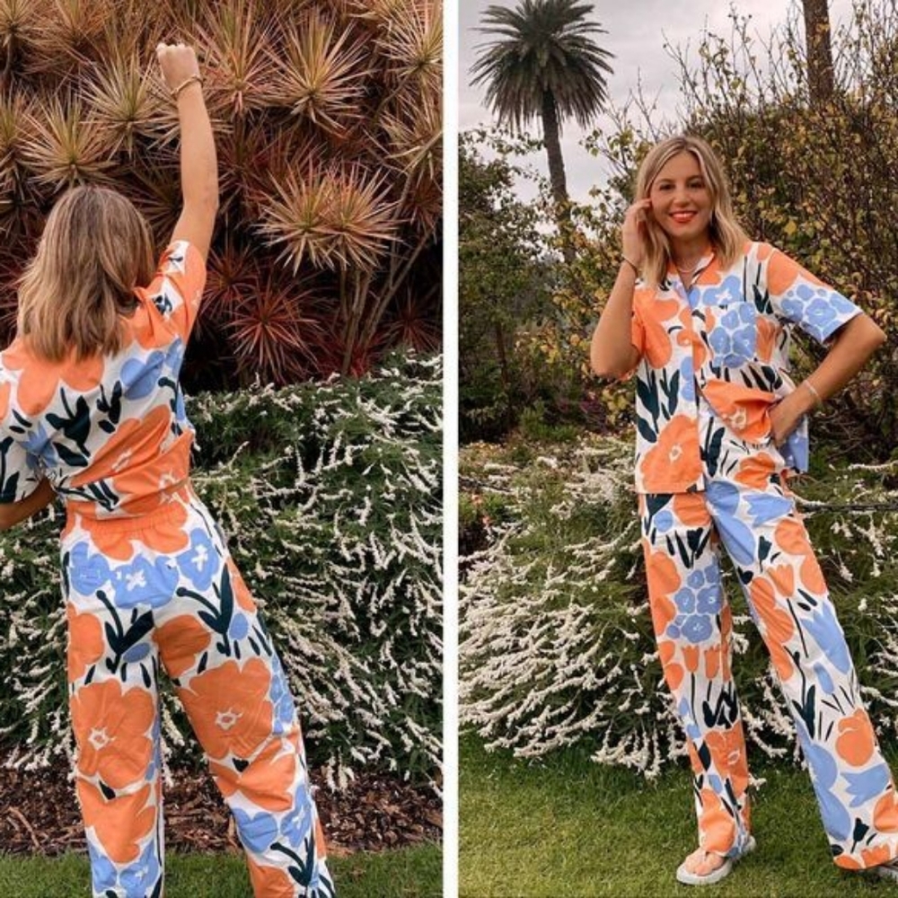 Marimekko print pants from Uniqlo